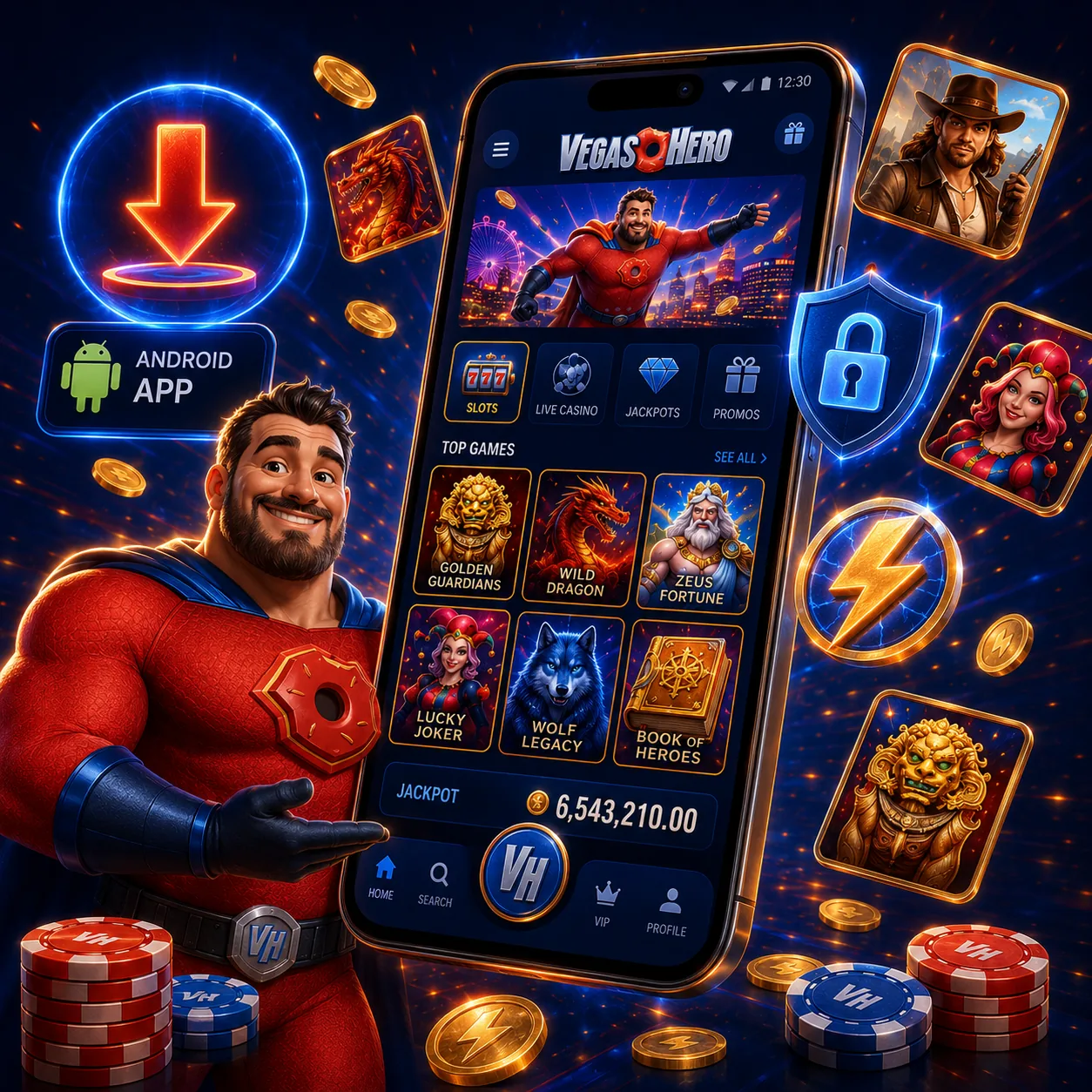 Sécurité mobile et accès officiel VegasHero